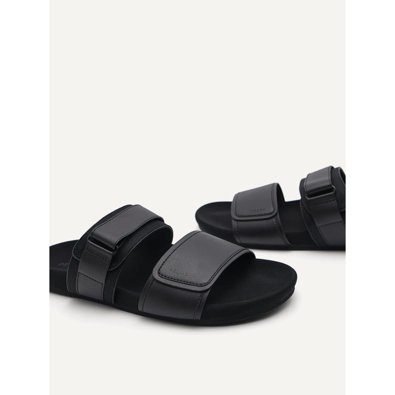 SANDAL SLIDE PEDRO PRIA ORIGINAL CASUAL BRANDED HITAM PM118