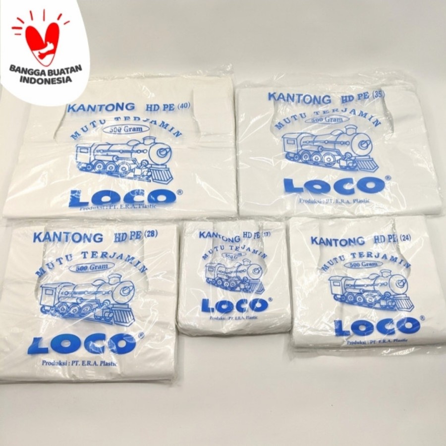 Loco Kantong Plastik Kresek HD Putih 17 24 28 35 40