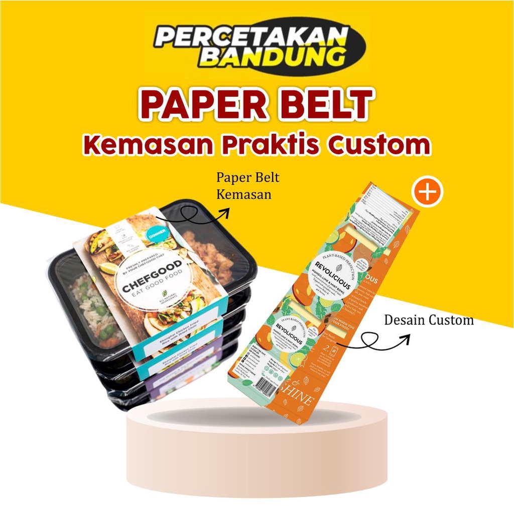 

Paper Belt Label Box Makanan Custom Free Desain