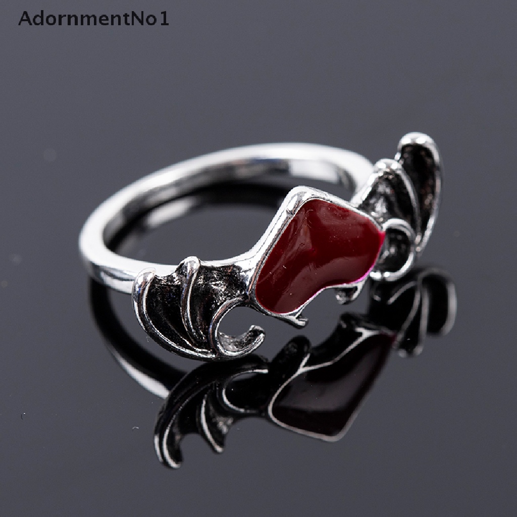 (AdornmentNo1) Soul Cincin Bentuk Hati / Sayap Iblis Untuk Hadiah Perhiasan Wanita / Pesta