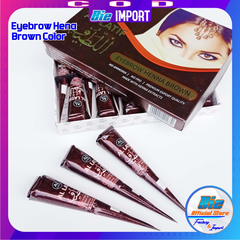 Eyebrow Hena Brown Color AL LATIF Original Best Seller