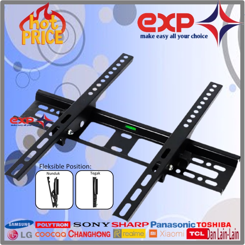 Garansi cocok!!! Bracket TV universal 42&quot; s/d 55&quot; Waterpas adjustable position-2