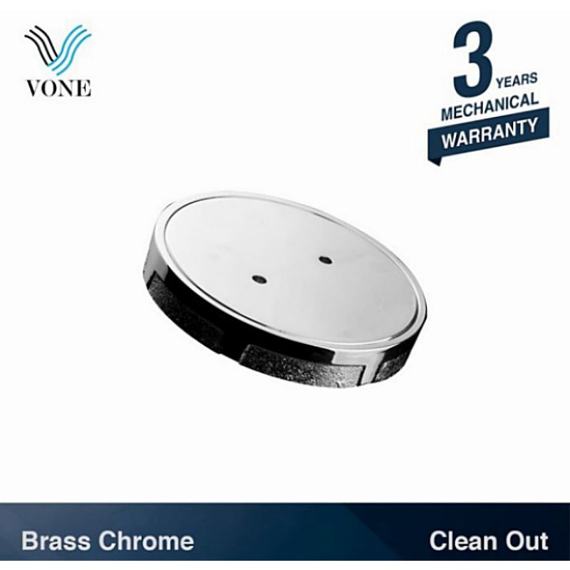VONE Clean Out 2" 2.5" 3" 4" Inch Tutup Pipa Kontrol Brass Chrome