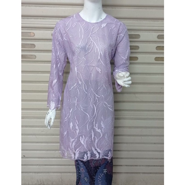 Kebaya / Kebaya Tunik Tulle / Setelan Kebaya / kebaya Modern /Set Kebaya Modern/Ajckebaya