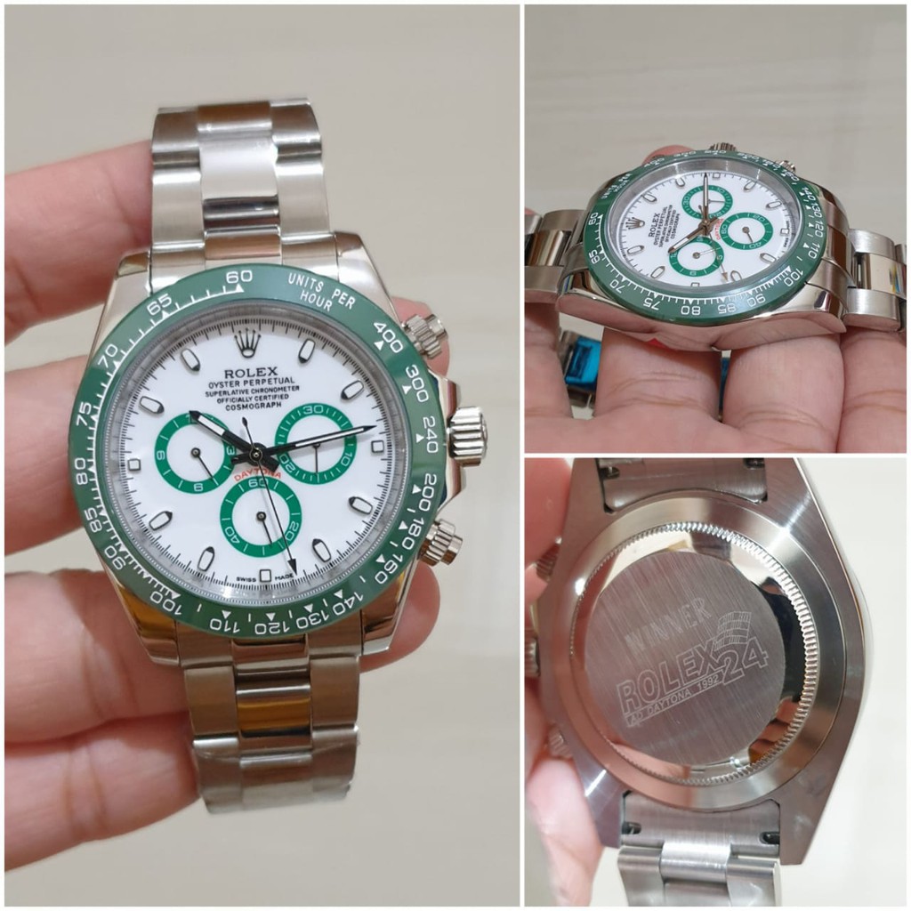 COD Promo Jam Rolex Special Daytona Silver Garansi 1th Kaca Anti Gores - Automatic - Jam Import