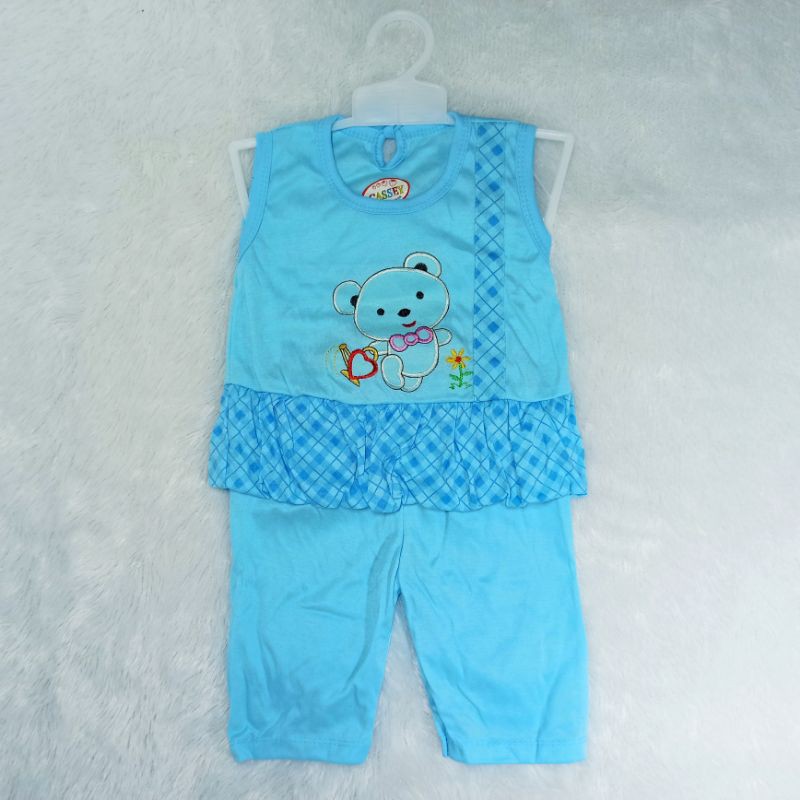 [Ss-7002] Setelan bayi perempuan 3-12bln / Pakaian anak perempuan bahan kaos / Baju Anak Cewek Lucu