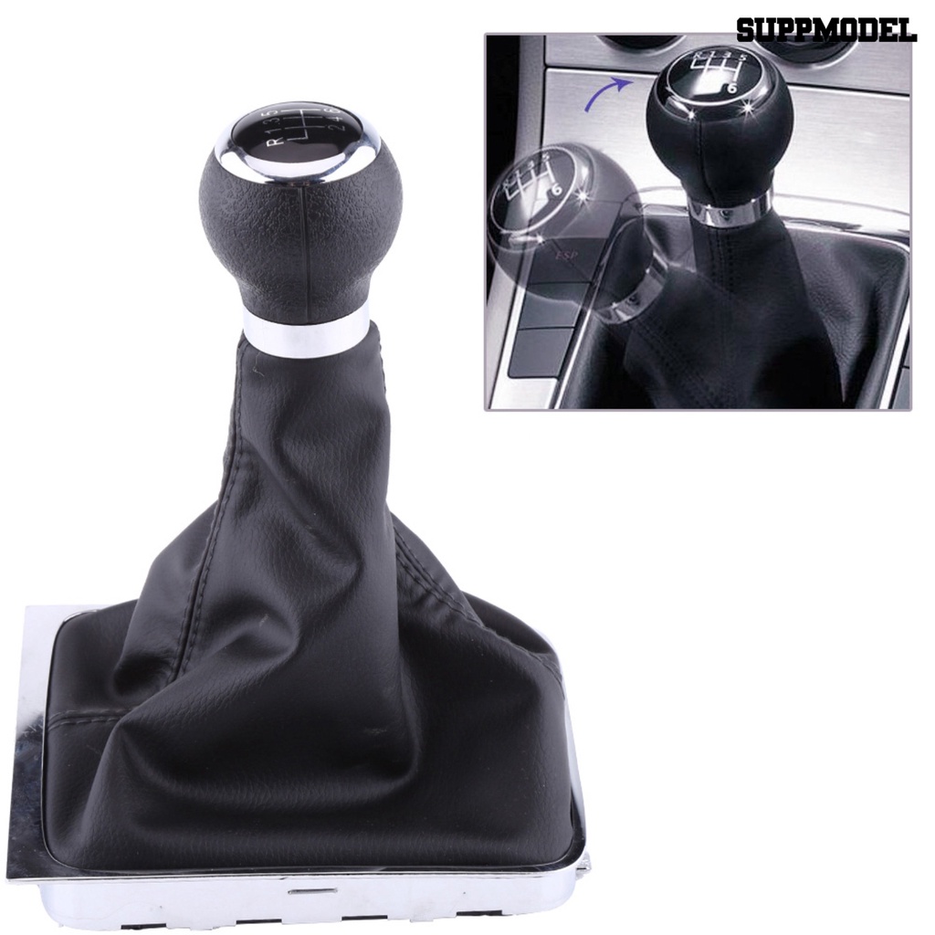 Suppmodel Shift Knob Manual 6 Percepatan Anti Gores / Debu Warna Hitam Untuk VW-Passat B6 2005-2012