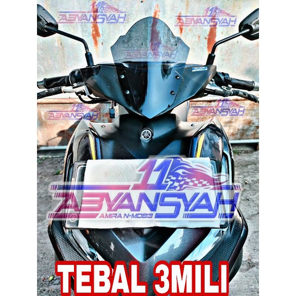 WINDSHIELD AEROX NEW CONNECTED JENONG TINGGI TARING. VISOR AEROX NEW/OLD JENONG TINGGI TARING