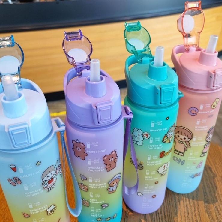 Spesial Minggu Ini BOTOL MINUM 1100 LITER GRADASI ANAK SEKOLAH DEWASA FREE STIKER