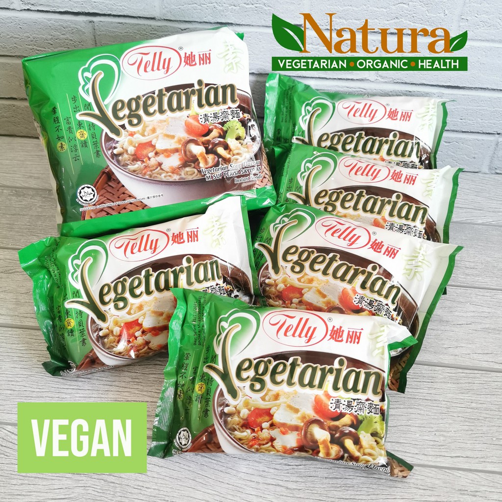 

Telly Mie Instant Sup Rasa Sayuran 1Pack Isi 5Bungkus Vegetarian Vegan