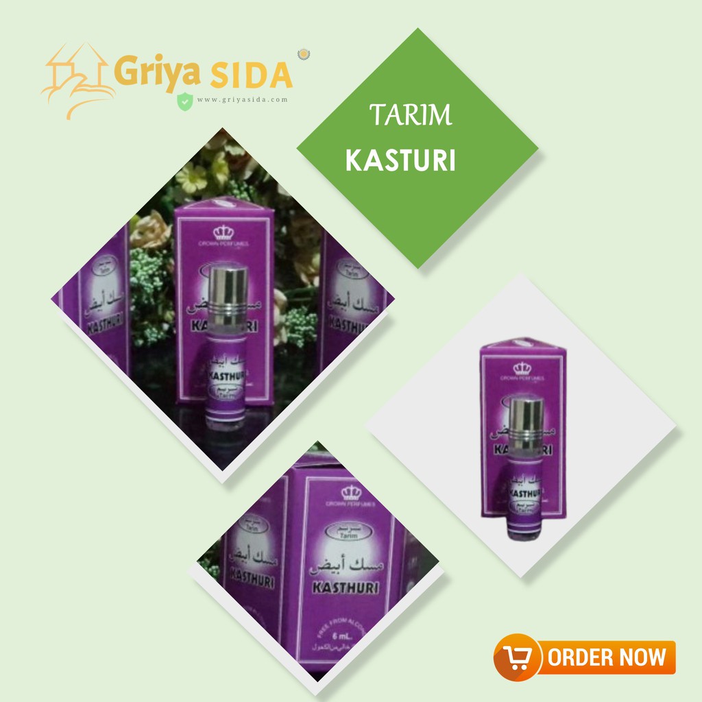 Parfum kasthuri 6ml tarim minyak wangi aroma kasturi misk putih mirip al rehab PROMO!