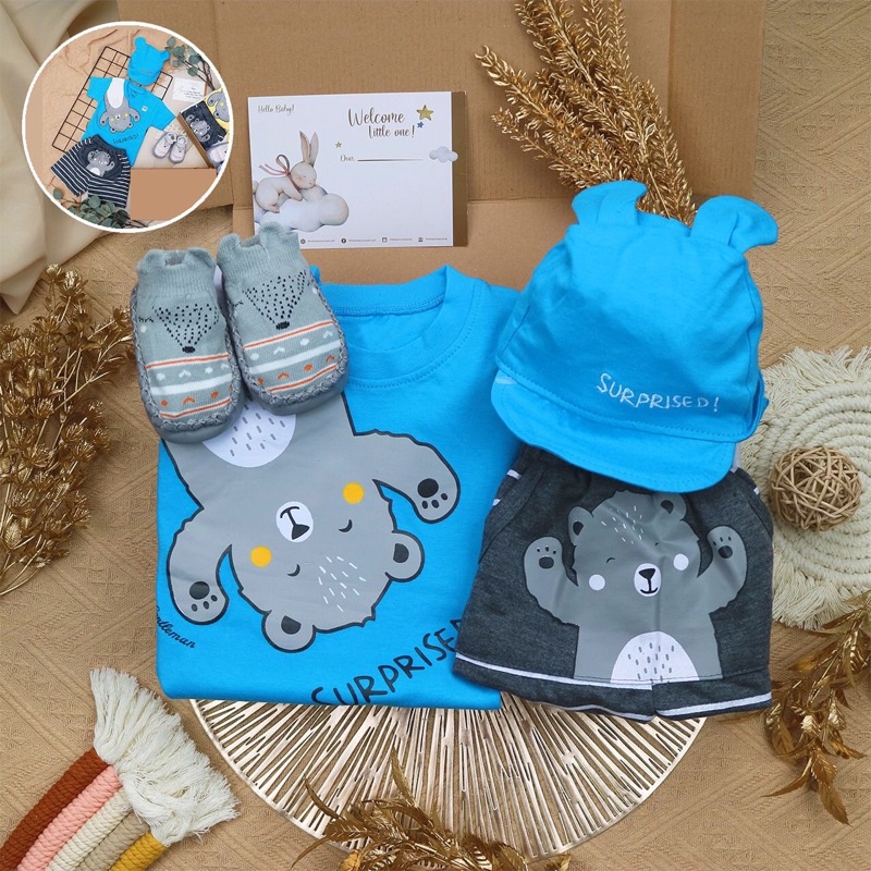 BARU! LIO045 Boys Baby Hampers 0-12 months/ Hampers bayi newborn/ Kado bayi/ baby boys gift set