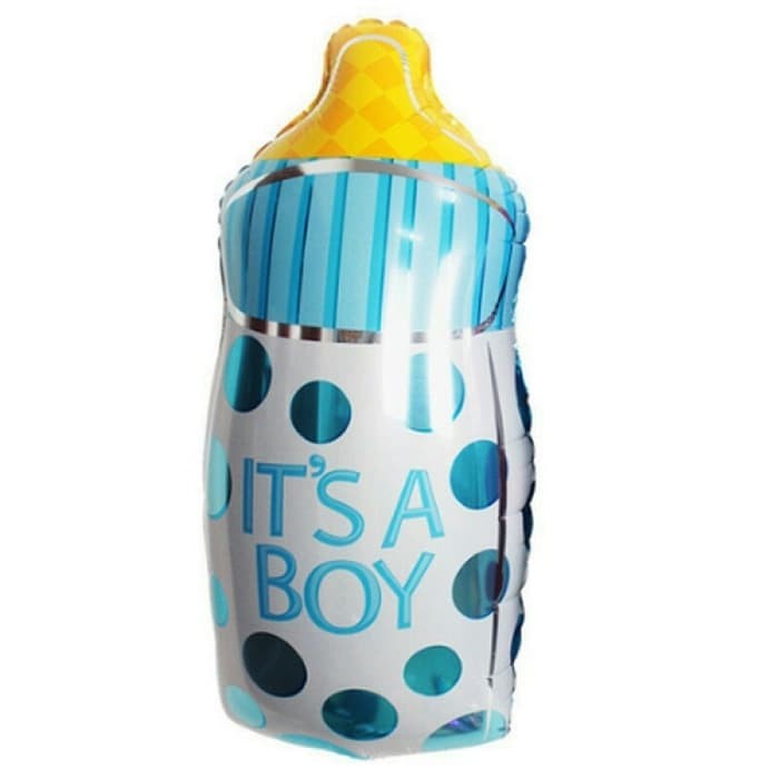 Balon Baby Bottle Foil Bentuk Botol Susu Dot Girl Boy Babyshower Gift Tebal Balloon Warna Blue Pink Color Pesta Party Happy Birthday Ulang Tahun Mainan Toys Anak Kids Hias Hiasan Dekor Dekorasi Decoration Peralatan Perlengkapan Grosir Prakarya Malang