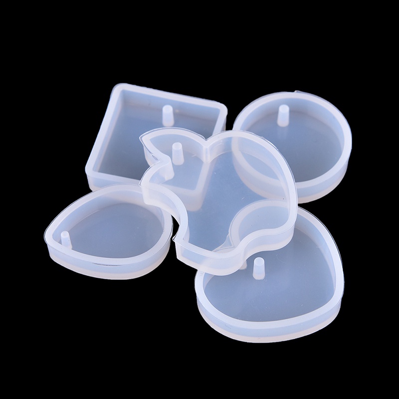 12pcs / set Cetakan Resin Bentuk Kunci Waterdrop Bahan Silikon Untuk Membuat Perhiasan