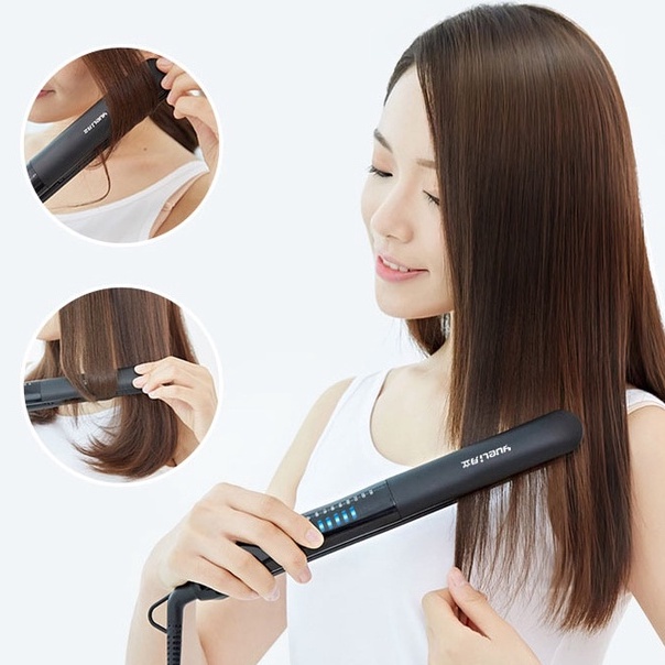 Yueli Catokan Rambut Negative Ion lapisan ceramic glaze anti rambut rusak ideal Profesional Salon catok pelurus rambut rebonding penebal rambut Hair Straightening Comb  suhu 160 sd 230 derajat Celsius selsius Professional Curling 2 In 1 Hair Straightener