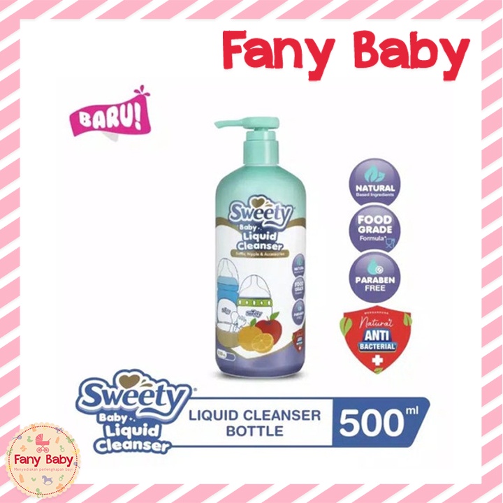 SWEETY BABY LIQUID CLEANSER BOTTLE NIPPLE 500ML PUMP