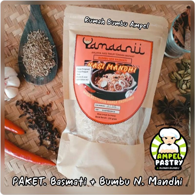 

YAMAANII "Paket Komplit Beras Basmati + Bumbu" Briyani, Kabsah, Kebuli & Mandhi