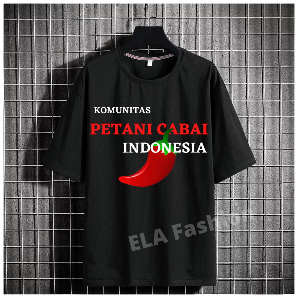Baju Kaos Komunitas Kaos Petani Cabai Indonesia / Petani Cabe /Atasan Distro Petani Muda