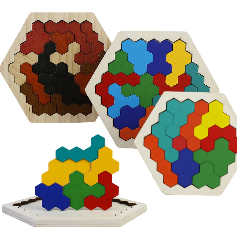 puzzle kayu warna-warni / wooden puzzle colorful edukasi anak