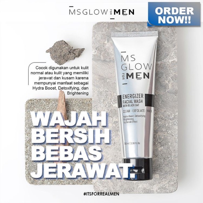 ENERGIZER FACIAL WASH MS GLOW FOR MEN TERMURAH TERLENGKAP PRODUK ORIGINAL KUALITAS PREMIUM