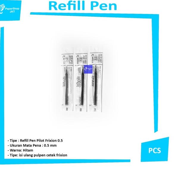 

➺ GROSIR!!! Refill Isi Pulpen Frixion Pilot 0.5 HITAM ➲