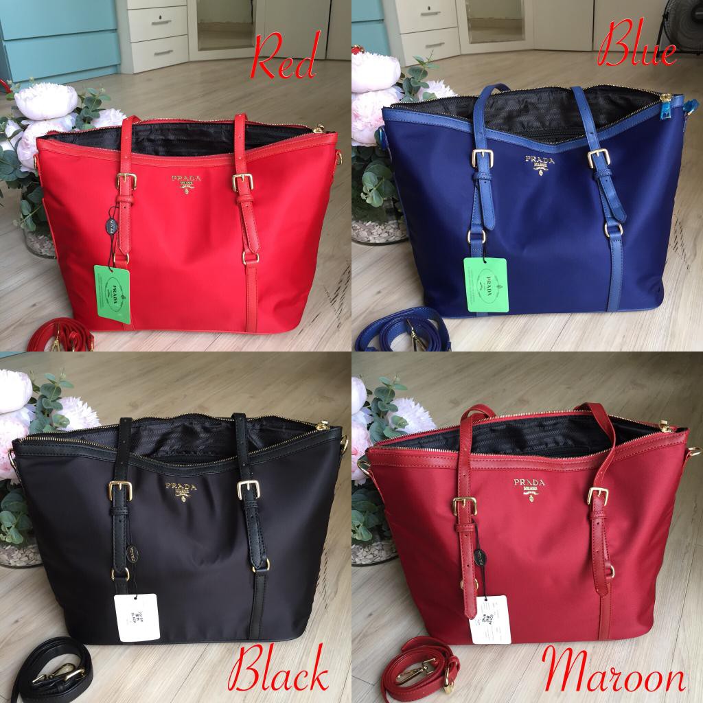 Ready PRADA Nylon Tote Bag Premium Quality Free Talpan