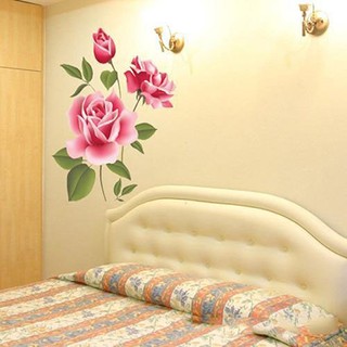  Stiker  Dinding Hiasan Rumah DIY Gambar  Bunga  Mawar  Untuk 