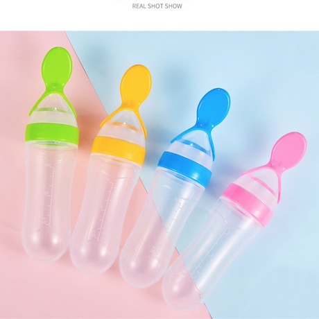 Botol Sendok Bayi Silikon.Botol Sendok Makan Bayi/Botol DOT Silicone Sendok Makan Bayi