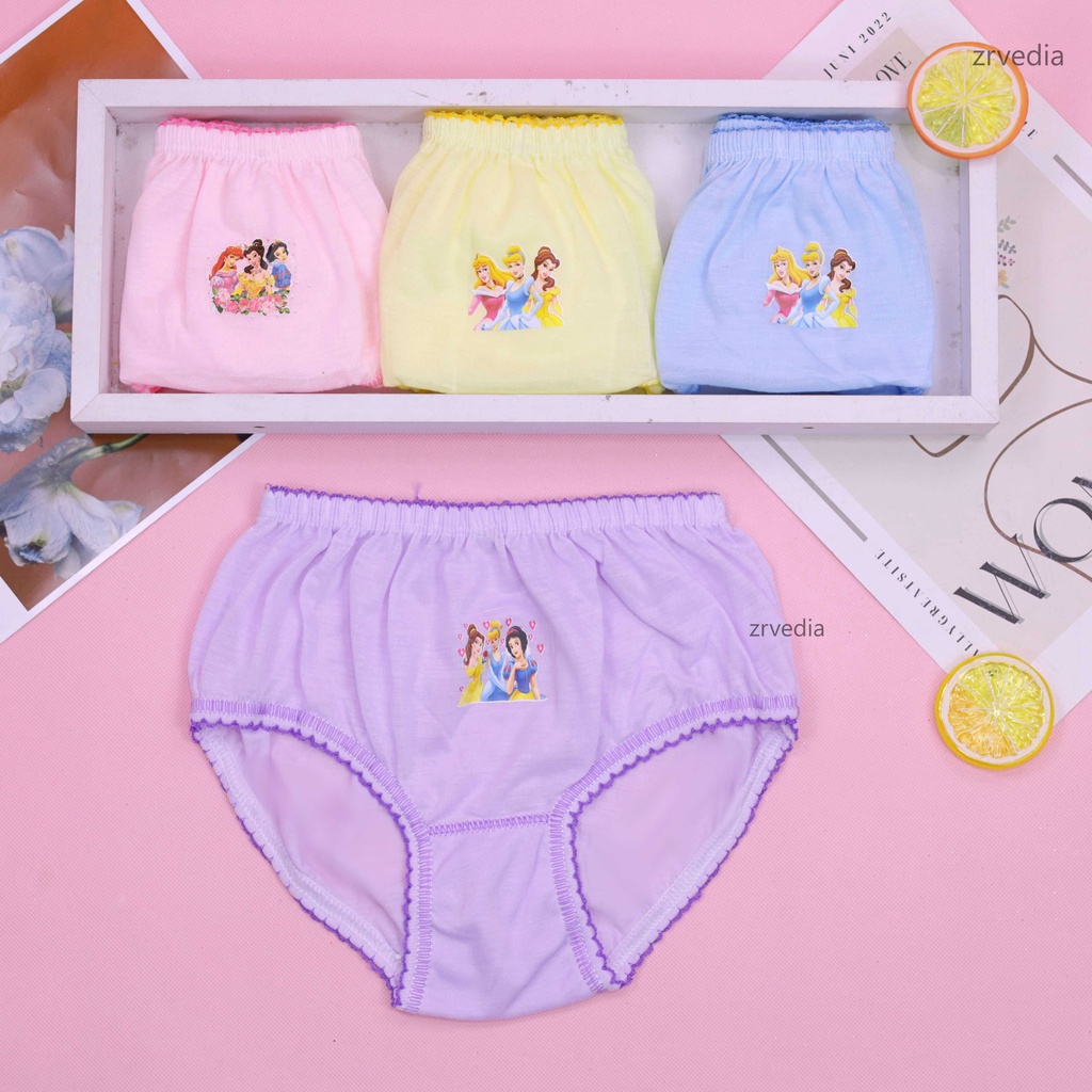 (ISI 3 PC) Celana Dalam 6-7 Tahun / CD Pakaian Dalam Anak Perempuan Underwear Kids Baju Import