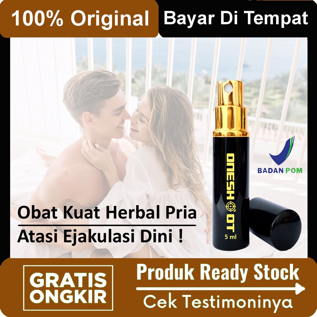 ONESHOOT Obat Kuat Pria Tahan Lama Sex Oles & Semprot Spray Original BPOM Isi Botol : 5ml