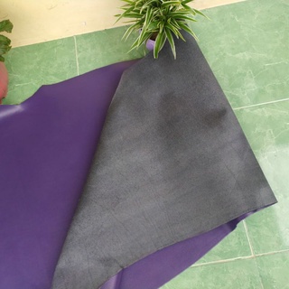 Kulit Sapi Lembaran Pori / Fullgrain Warna Ungu ketebalan 1.5 mm