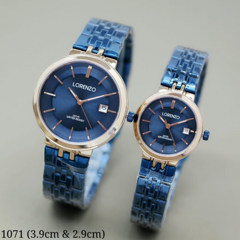 Jam Tangan Lorenzo Couple Original 1071 Water Resisstant