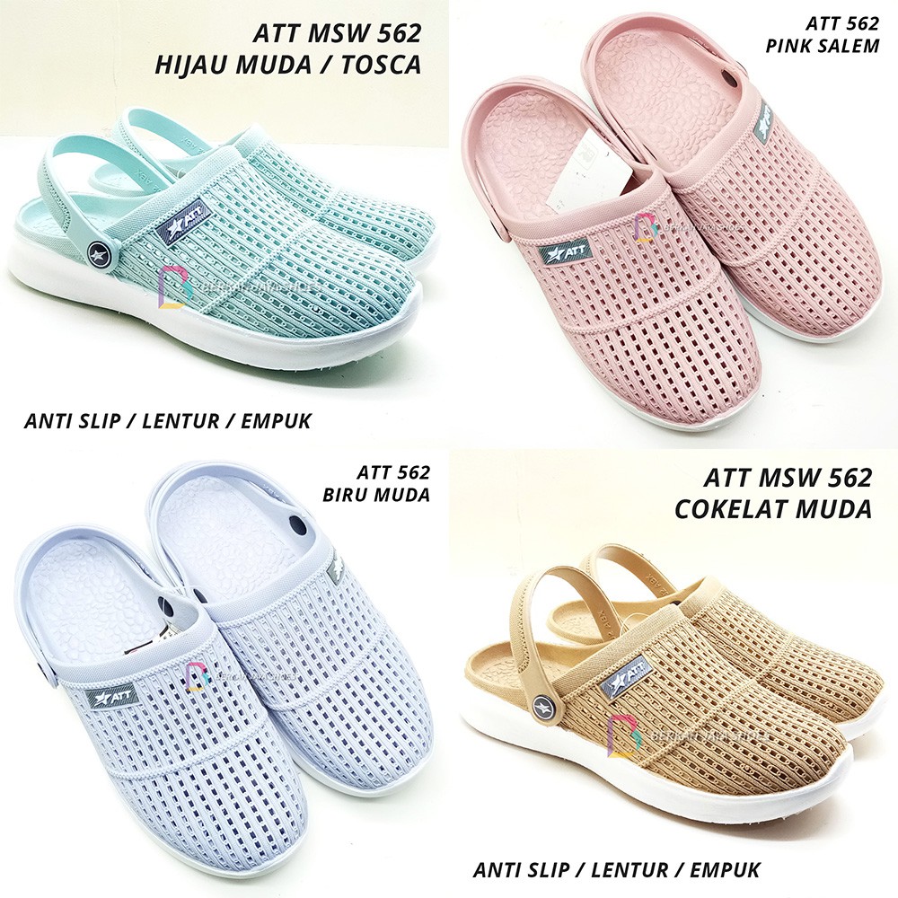 Sandal Sepatu Karet Wanita - Sepatu Sandal Karet Wanita ATT MSW 562 Anti Air &amp; Anti Slip