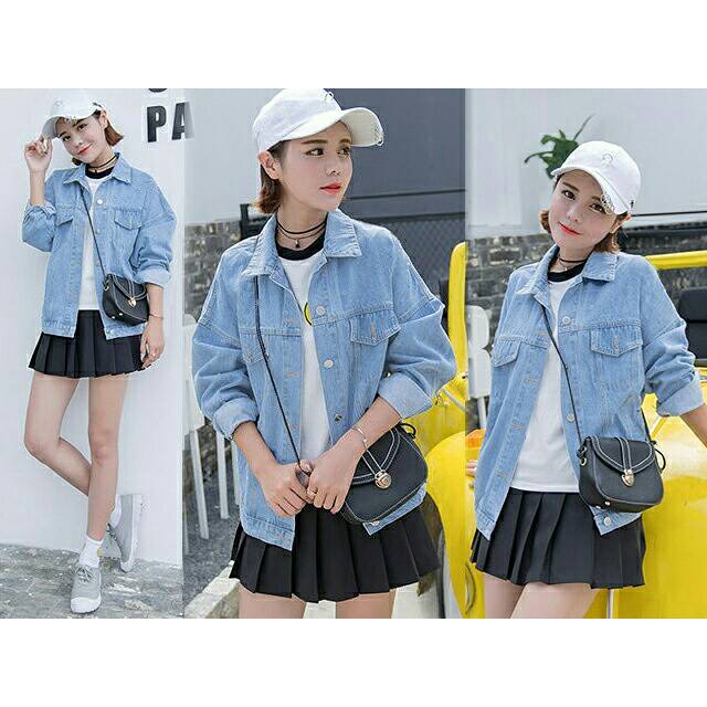 Jaket Jeans Oversize Bershka