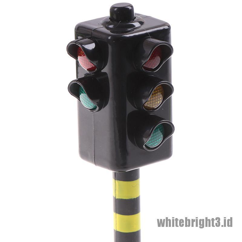 (white3) Mainan puzzle Lampu Lalu Lintas urban 11.5cm Dengan Musik Untuk Anak