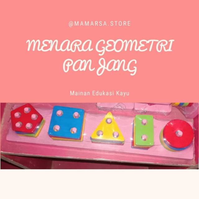 MENARA PANJANG GEOMETRI | MENARA GEOMETRI WARNA WARNI