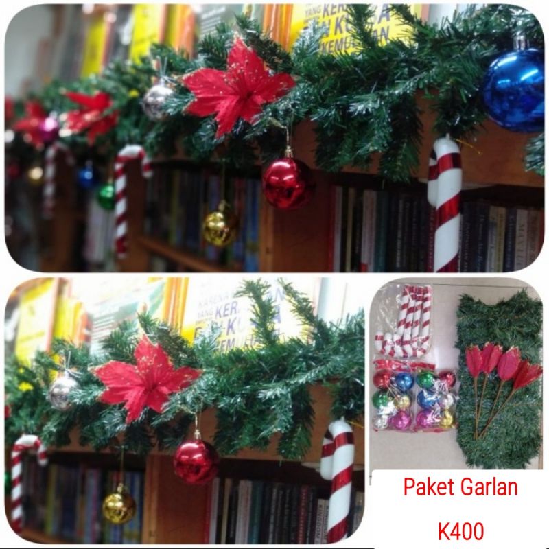 Premium (COD) Hiasan dekorasi garlan garland natal aksesoris asesoris natal christmas decoration