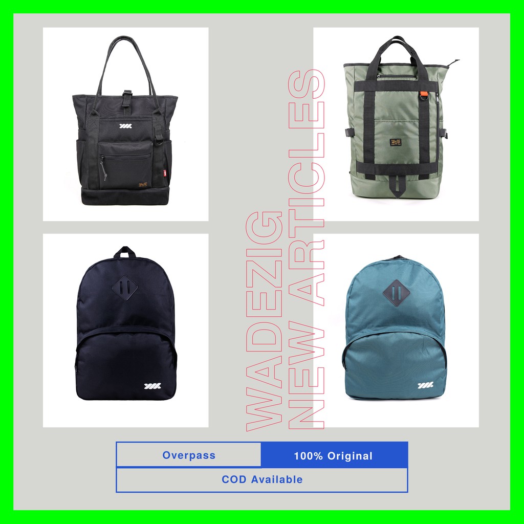 OVP-154 Tas Distro Bandung /  Backpack / Punggung / Gendong / Sekolah / WADEZIG (100% Original)