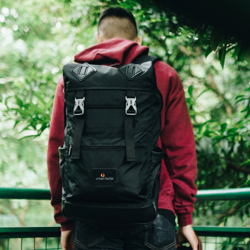 Route Black | Tas Ransel Punggung Ori Bag Pria Wanita Backpack Baru Gunung New | Urban Factor FORIND