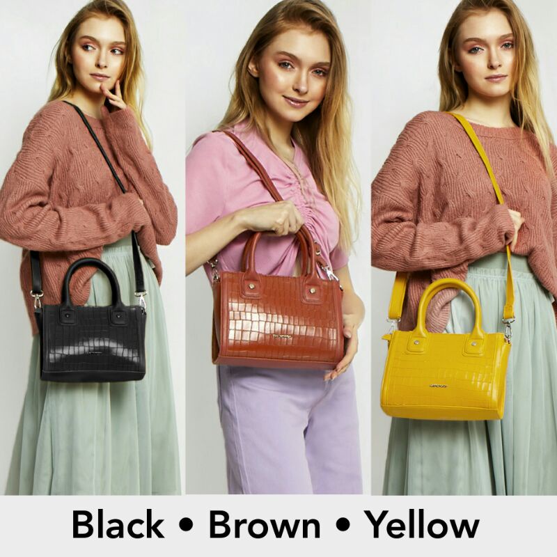 TAS HEOL TOTE BLACK / BROWN / YELLOW / SOPHIE PARIS - TH7825B5 TH7823Y1 TH7875B7