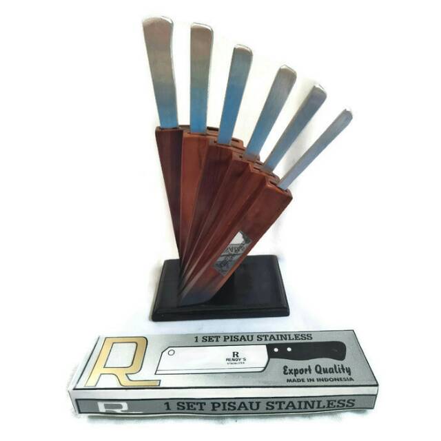 Tempat pisau, tempat pisau kayu, tempat pisau set