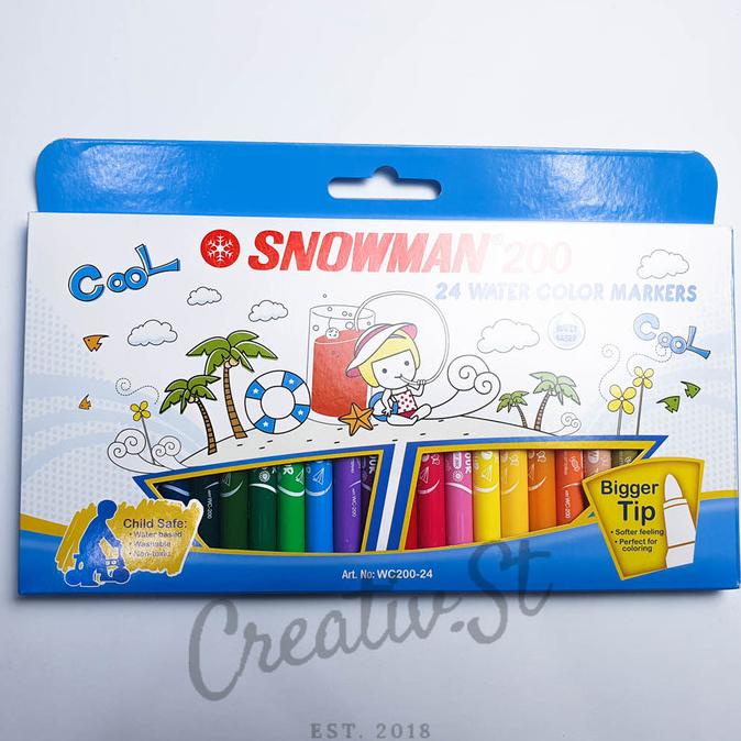 

gunturputra39 Spidol Anak Watercolor Snowman 24 Warna Child Safe WC200 TERLARIS TERPERCAYA ORIGINAL
