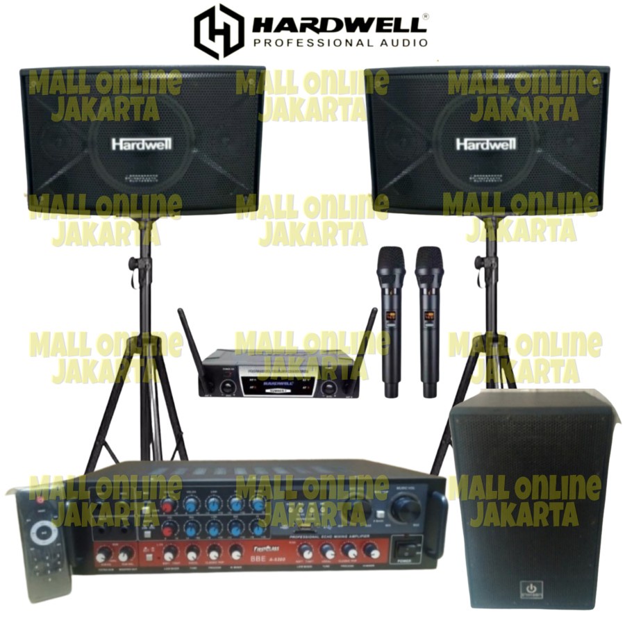 Paket karaoke Hardwell 10 inch sound system Original subwoofer 12 inch