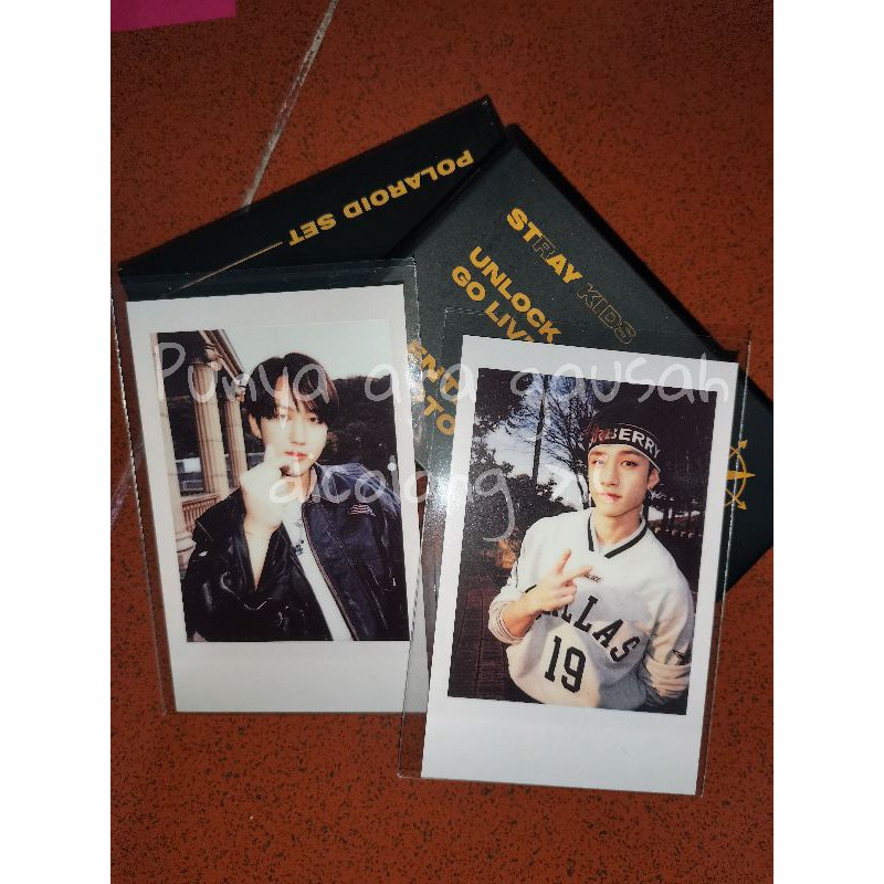 [PELUNASAN] SHARING POLAROID LENTICULAR STRAYKIDS BEYOND UNLOCK GOLIVE INLIFE