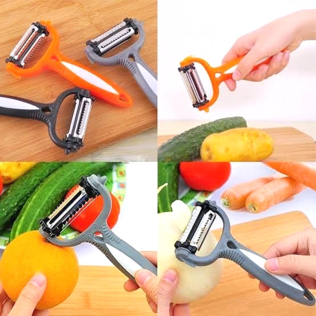 Pengupas Parutan 3 in 1 Roto Peeler Cyclone Knife  Fruit Slicer