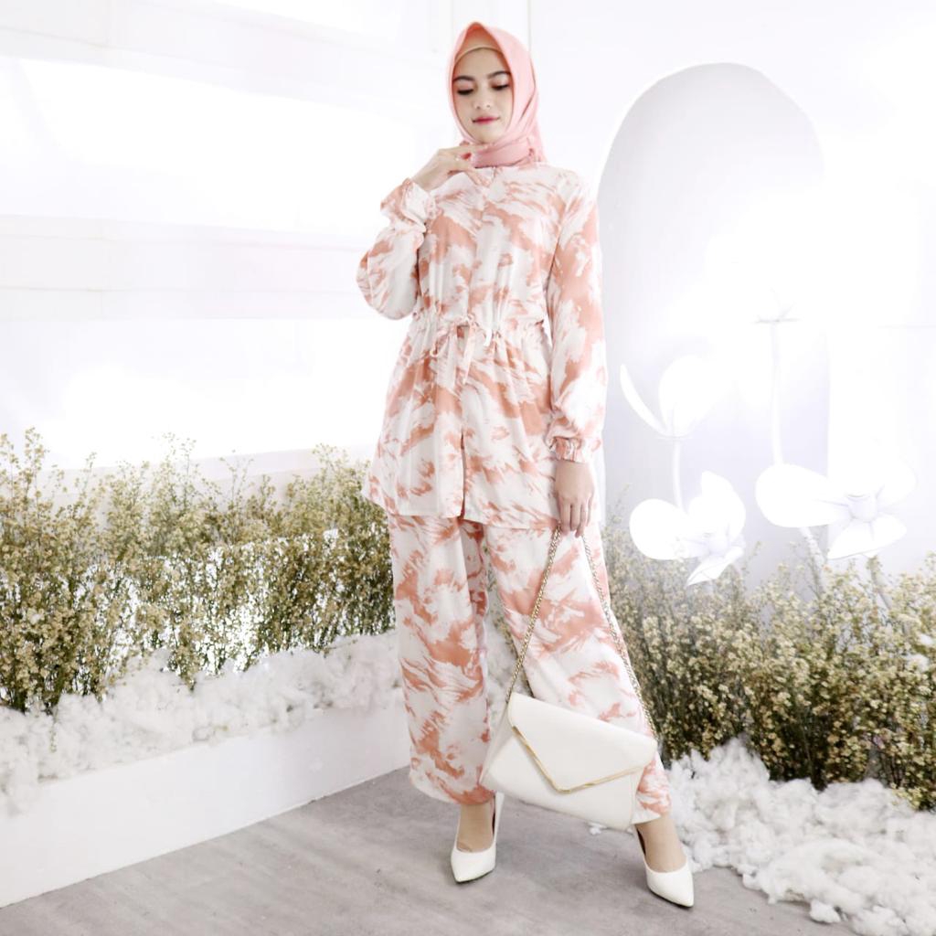 Setelan Motif Youbi / One Set Rayon Motif Tie Dye