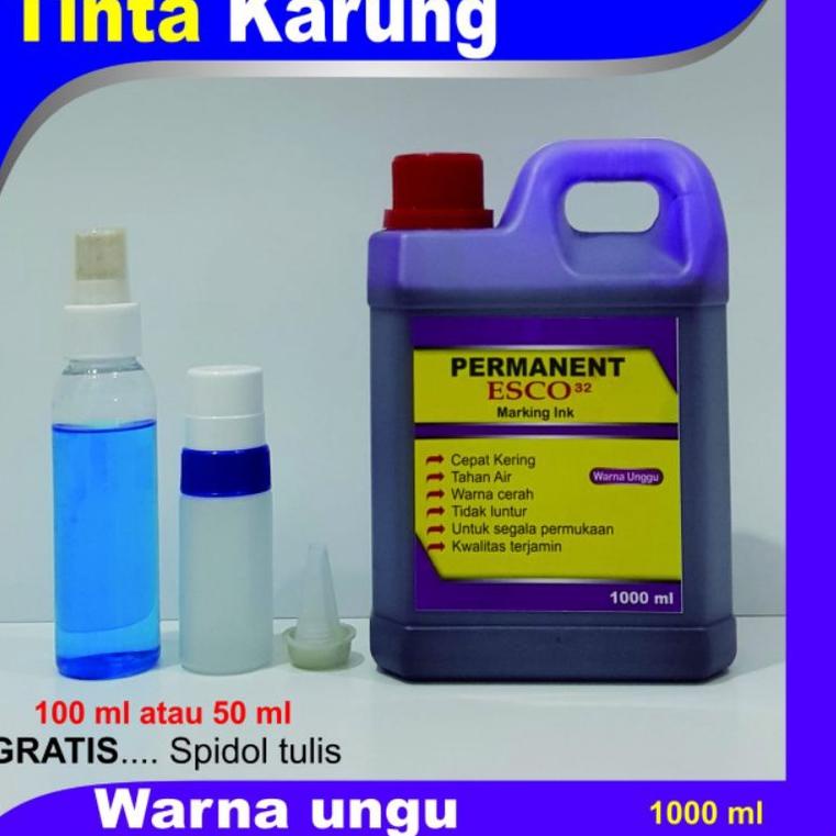 

[KODE BARANG 437] Tinta karung esco / tinta spidol permanen ungu 1 ltr