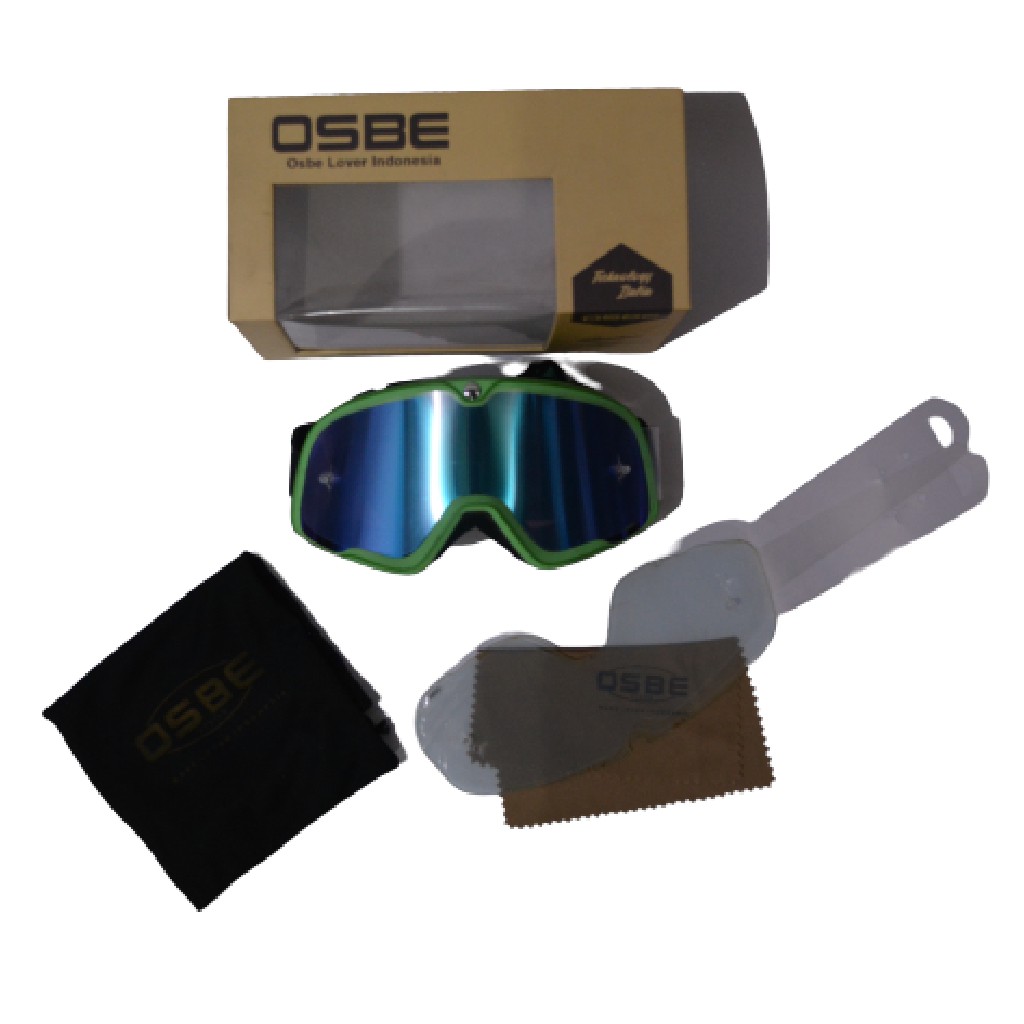 Kacamata Cross Goggle Osbe Barstow Bingkai Green
