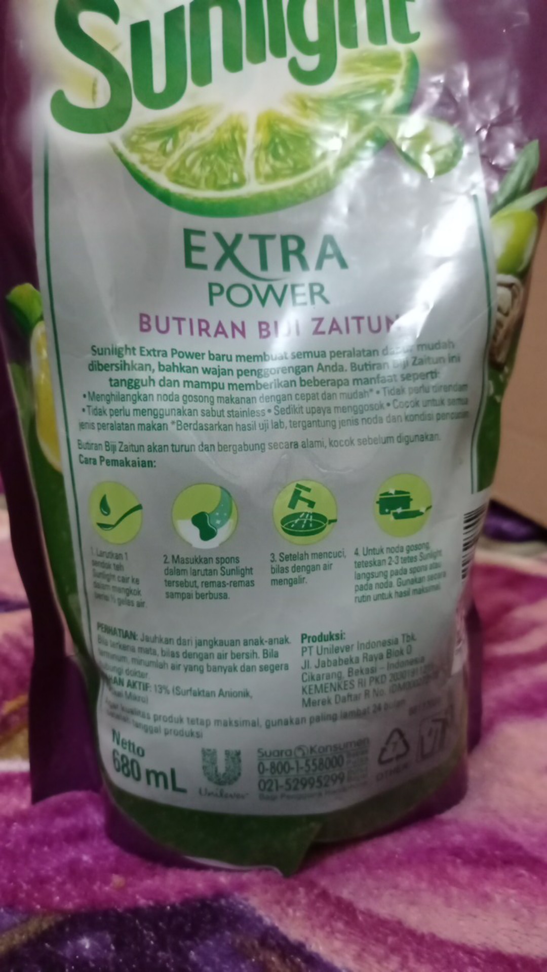 Sunlight Cairan Pencuci Piring Refill 680ml Sunlight Sabun  Cuci Piring Cair,