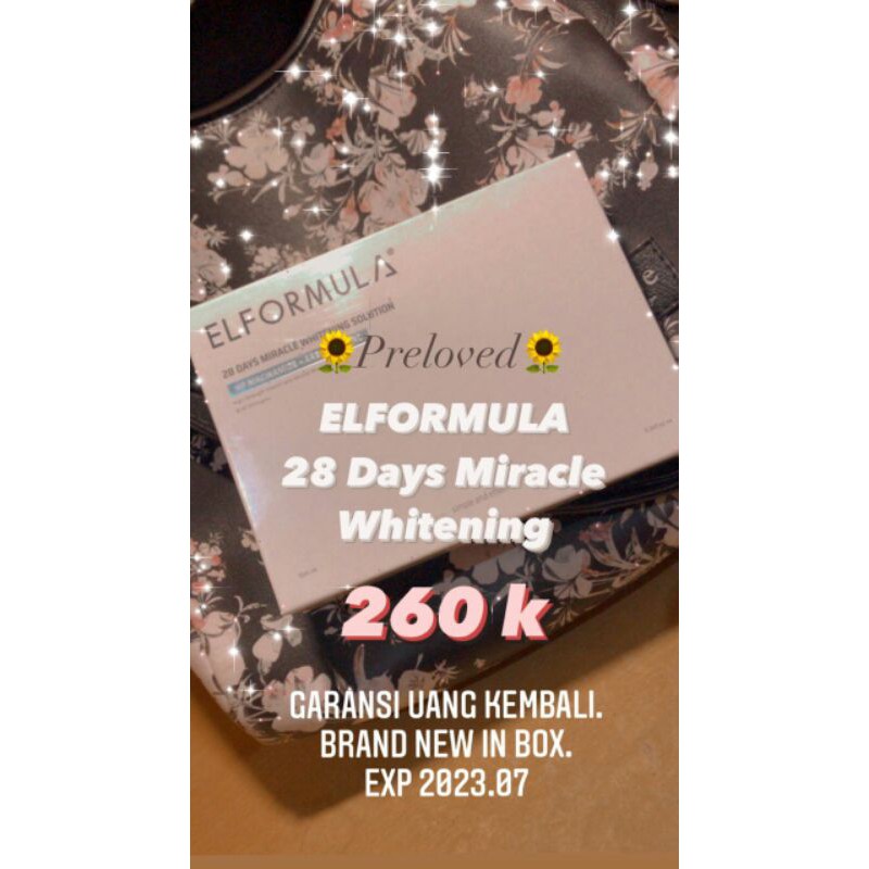 [PRELOVED] [NEGO TIPIS] ELFORMULA SERUM 28 DAYS MIRACLE WHITENING SOLUTION